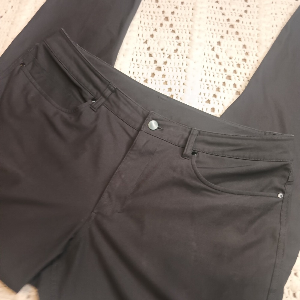 Lululemon ABC Pants Mens 36x31 Skinny Fit 5 Pocket Warpstreme  Athletic BLK